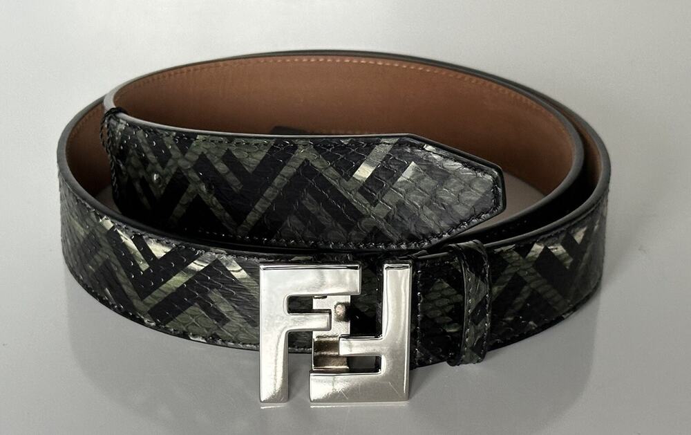 NWT $1100 Fendi FF Colubrid Snake Skin Leather Belt 105/42 7C0404 IT